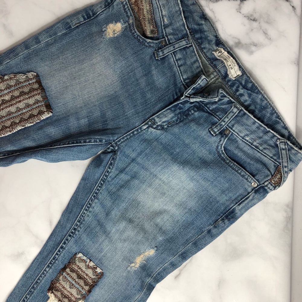 Free people patch jeans